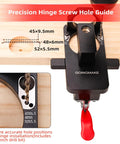 Compact Metal Concealed Hinge Jig With Quick Clamp For 35mm Cabinet Hinges, Drill Guide With Dust Adapter For Accurate Cabinet Door Mounting