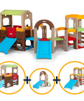 Young Explorers Modular Outdoor Playset For Kids Ages 18 Months To 6 Years with slide, playhouse, and climb features