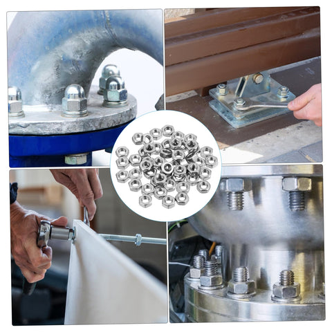 Heavy Duty Stainless Steel Hex Nuts Rock Solid Hardware Fasteners For Home Repairs And Industrial Projects Polished Steel Parts With Top Shelf Durability in use on various applications.
