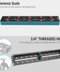Vixen Style Dovetail Telescope Mounting Plate 230mm Rail Bar with scale and 1/4 inch threaded holes for saddle mount use