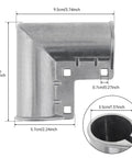 Front view of 4 Pack Aluminum Gate Corner Elbows For Chain Link Fences, 90 Degree Angle Connector For 1-3/8 Inch Outer Diameter Pipe