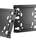 Universal Multibracket Mounting Adapter Kit For Three Point Five Inch And Two Point Five Inch HDD SSD Drives Or Water Cooling Pumps And Reservoirs, Converts A 120 Millimeter Fan Slot To A 105 By 105 Mount, Fits Most Cases, Black, 2 Pack: two black metal adapter plates