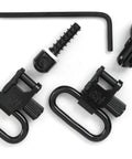 Quick Detachable .22 Caliber Tube Magazine Sling Swivels with Magnum Band, screws, and Allen wrench, black finish.