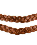 Braided Leather Drawer Pulls In Cognac Finish, 2 Pack, Measures 7-7/8 Inches Long By 1 Inch Wide, Industrial Rustic Style