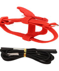 Lightweight Bird Harness Leash For Small To Medium Birds With Anti Bite Safety, Adjustable Flying Harness, Red, Comfortable Fit