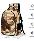Antique Eagle Arrow Branch Printed Unisex Backpack Large Capacity Durable Polyester Daypack for School Travel and Everyday Use