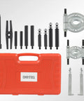 Heavy Duty Dual Chuck Bearing Puller Set 5 Ton Capacity 14 Piece Bearing Separator Puller Kit with Jaws, Yoke, Screws, Red Case