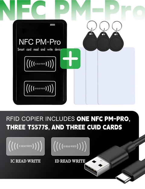 Dual Frequency RFID Reader Writer All In One Copier For 13.56 MHz IC Cards And 125 To 500 KHz ID Keys Cloner package contents