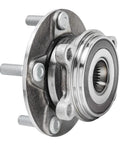 Pair Front Wheel Bearing Hubs Assembly For 2014-2018 Mazda 3 And 2016-2020 Mazda CX-3, 5-Bolt ABS Encoder Front Hub Bearings Replacement, 2 Pack, DIY Friendly Install For A Smooth Ride, showing a single 5-bolt hub unit close up.