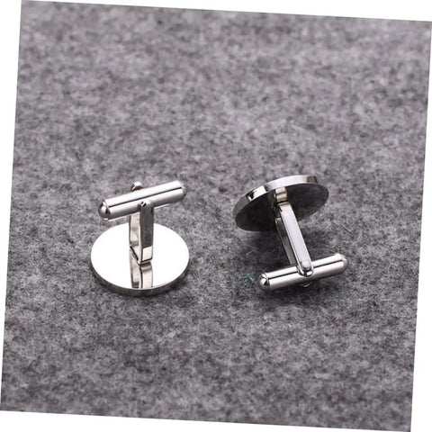Cross Cufflinks For Men Black Titanium Steel Dress Shirt Fasteners Decorative Accessories That Give You A Sharp Boss Vibe For Business Or Wedding Occasions 1 Pair on grey background