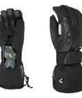 Men's Super Pipe Gloves With GoreTex Waterproof Black Size 7 showing screen printed palm and durable material