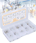 55 Piece Metric Threaded Insert Kit With Thread Reducer Nuts For Metal Repair And Mechanical Assembly M2 M2.5 M3 Stainless Steel