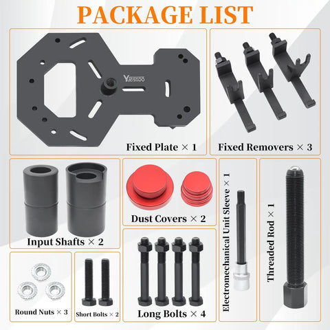 Double Clutch DPS6 Transmission Installer And Remover Tool Kit For Volvo And Ford Focus package components displayed
