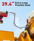 Two In One Electric Grease Gun Kit With 10000 Psi Power Cordless Design, dual batteries, quick release coupler, 39.4 inch hose