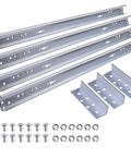 Heavy Duty Built Tough Garage Door Vertical Track Kit With Connecting Plates And Screws 76 Inch Galvanized Steel Rails