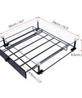 Dimensions of High Capacity Coffee Pod Drawer Organizer With Tempered Glass Top Holds 36 K Cup Pods Black Metal Frame