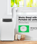 All In One Window Vent Kit For Portable ACs And Dryers, Adjustable 4 To 6 Inch Ducting With A 5.9 Inch Hose, Sliding Window Seal visible