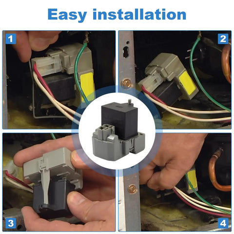 Refrigerator Start Relay Kit With Run Capacitor W10189190 W10662129 installation steps for Whirlpool Kenmore Electrolux