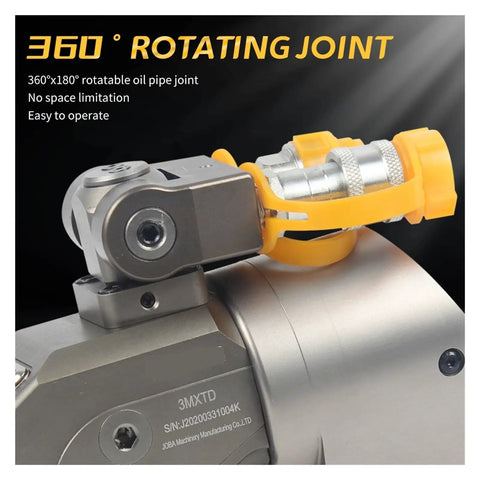 360-degree rotating joint on Heavy Duty Hydraulic Torque Wrench With Square Drive Made From Strong Aircraft Alloy.