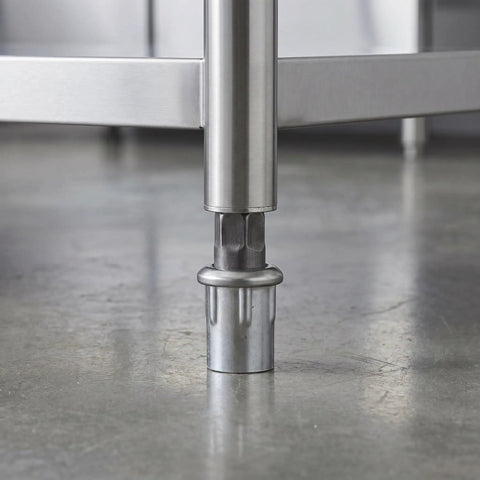 Adjustable Stainless Steel Table Leveling Feet 2.8 To 3.6 Inches For 1.5 Inch OD Furniture Legs under dining table