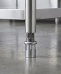 Four Pack Adjustable Cabinet Feet Stainless Steel Leveling Bullets Two Point Eight To Three Point Six Inches High for Steady Support