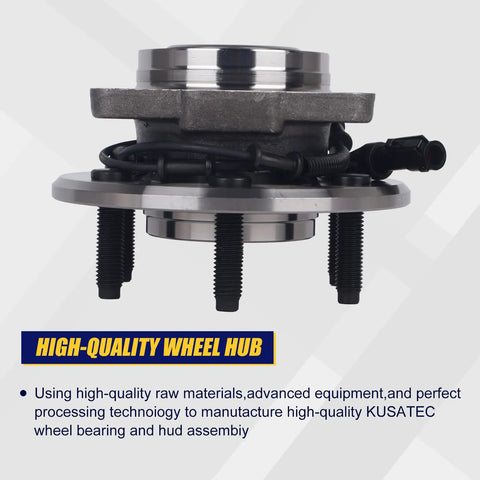 Side view of Rear Wheel Bearing And Hub Assembly 541001 for 2003-2006 Ford Expedition Lincoln Navigator with ABS, 6 lug bolts