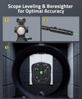 Steps illustrating Two In One Rechargeable Laser Boresighter And Scope Leveling Kit For Quick Optic Zeroing With Green Laser