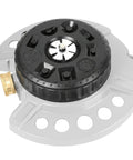 Nine Pattern Turret Lawn Sprinkler With Heavy Duty Metal Base Ideal For Small To Medium Yards And Irregular Shaped Lawns Adjustable Coverage