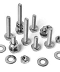 Stainless Steel 304 1/4-20 Flange Hex Bolts Kit With Nuts And Flat Washers, Fully Threaded Bolts In 1/2, 3/4, 1, 1-1/4, 1-1/2, 1-3/4, And 2 Inch Lengths, Great For Auto, Outdoor, And DIY Projects. bolts with nuts and washers