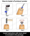 Ditch The Wobbles And Settle In Smooth With Adjustable Furniture Levelers 24 Pack Including High Density Felt Pads And 1420 Threads For Rock Steady Support Anywhere You Go, step-by-step installation guide.