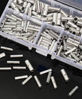 Top Grade 200 Pack Non Insulated Butt Splice Connectors Tinned Copper Crimp Terminals Assorted Wire Kit For 22-18 16-14 And 12-10 Awg Heavy Duty Electrical Splicing That Works Wicked Well, assorted tinned copper butt splice connectors in storage case