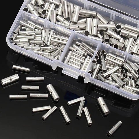 Top Grade 200 Pack Non Insulated Butt Splice Connectors Tinned Copper Crimp Terminals Assorted Wire Kit For 22-18 16-14 And 12-10 Awg Heavy Duty Electrical Splicing That Works Wicked Well, assorted tinned copper butt splice connectors in storage case