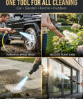 High Pressure Water Gun For Car Cleaning And Home Use Handheld Sprayer With Booster Nozzle cleaning car, garden, driveway, windows.