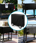 Waterproof Rolling Cooler Cart Cover For Outdoor Patio And Party Carts With Wheels 38 Inch Long By 36 Inch Wide By 23 Inch High 420D Oxford Fabric Weatherproof Ice Chest Cover