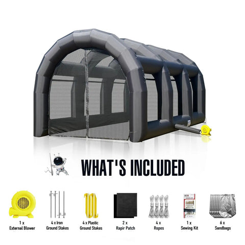 Inflatable Baseball Batting Cage With Blower For Easy Indoor And Outdoor Practice Enclosed Training Cage 20x12x9.8 ft with accessories