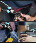 4-Piece Heavy Duty Snap Ring Pliers Set For 7 Inch Internal And External Circlip Pliers With 5/64 Inch Tip in use removing circlips.