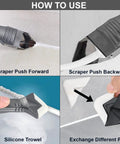 All In One Silicone Caulking Tool Kit With Stainless Steel Head Grout Remover And Sealant Applicator usage steps