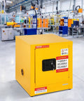 Flammable Storage Cabinet Galvanized Steel With Double Wall Construction 17 By 17 By 18 Inches Adjustable Shelves Rugged