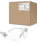Top Shelf Hex Shank Drill Bit Combo Paired With Clear Impact Resistant Safety Glasses Bulk Quick Change Bits For Power Tools And Drivers Jobsite Ready To Roll with clear safety glasses next to bulk pack.