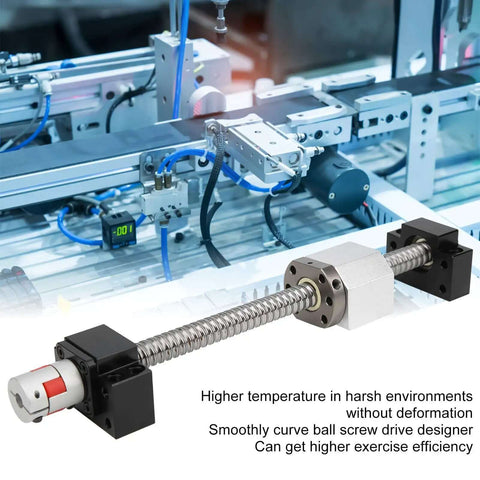 Smashing HaloVerde Rolled Ball Screw Kit With 16mm Bearing Steel Rail and SFU1605 Nut For Smooth Automation Projects, BK BF12 Mounts Included on CNC machine