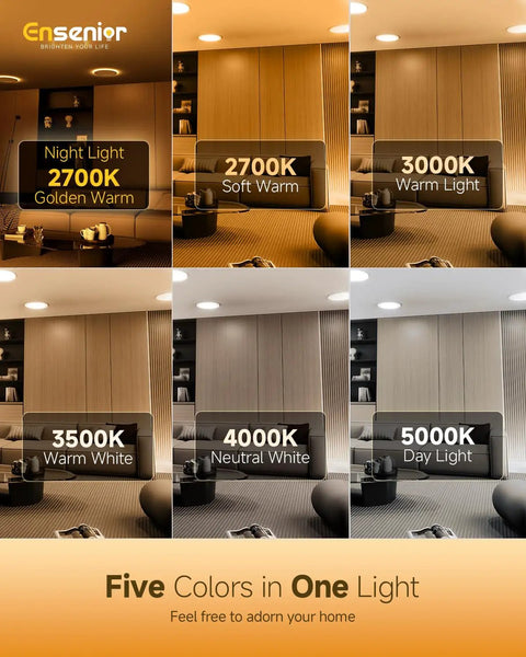 Sweet Setup 12 Pack 4 Inch LED Recessed Ceiling Lights With Built In Amber Glow And Zero Sweat Dimmable 5Cct Control For Hassle Free Canless Wafer Downlight Retrofitting