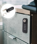 Mechanical Combination Door Latch Password Lock for Steel Cabinets and Lockers on drawer, easy dial security.