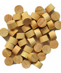 Half Inch Pine Flat Head Plugs For Furniture And Cabinetry, Slightly Tapered To Fit 1/2-Inch Holes, 1/4-Inch Thick, Made In USA Pine Wood, Ideal For Tables, Chairs, Cabinets, And DIY Woodworking Projects, Pack Of 20