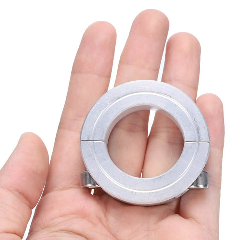 Two Pack Clamp On Shaft Collar For 1 1/8 Inch Shaft, Two Piece Clamping Collar With 1 7/8 Inch Outer Diameter And 1/2 Inch Thick