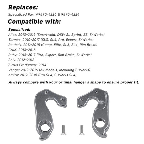 Derailleur Hanger 146 Replacement For Specialized Road Bikes Long Version Aluminum Alloy Dropout with screws