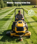 Man using Grass Striping Roller Kit For Cub Cadet ZT1 Ultima Zero Turn Mowers 42 50 54 Inch Stamped Decks Mow And Stripe In One