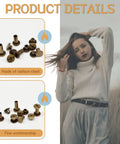 115 Piece Chicago Screws Leather Rivet Kit With M5x4 M5x5 M5x6 M5x8 M5x10 M5x12 M5x15 And M4x3 M4x4 M4x5 Bronze Brass Rivets
