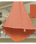 Durable Orange Canvas Unloading Chute 20m Cargo Slide Tarpaulin shown in use for fast loading and unloading.