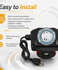 Say Bye To Cold Showers With This Plug And Play Water Circulator Swap Featuring No Sweat Install 115 Volt 1/25 Horsepower Hot Water Recirculating Pump Kit Includes Digital Timer And Six Foot Cord Compatible With Modern Plumbing. Image of the hot water pump with digital timer and power cord.