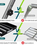 Comparison of Beefy Lawn Leveling Rake With 7ft Steel Handle, highlighting stable connection and high-quality material vs competitors.